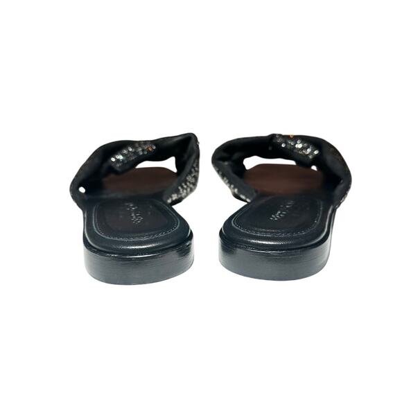 Salvatore Ferragamo Alrai Black Crystal Embellished Knot Mules Slides Sandals - Picture 4 of 7